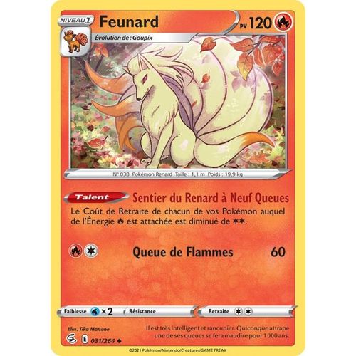 Carte Pokemon - Feunard - 031/264 - Épée Et Bouclier 8 - Poing De Fusion - V.F