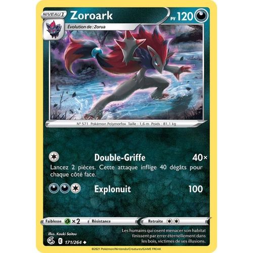 Carte Pokemon - Zoroark - 171/264 - Épée Et Bouclier 8 - Poing De Fusion - V.F