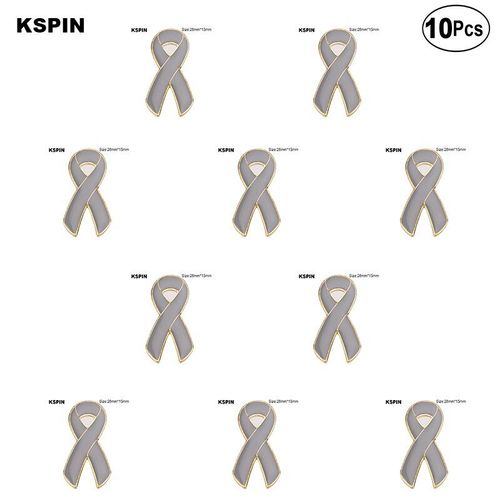 Badges Gris Pour Aides, Épingle À Revers, Drapeau, Broche, Broches, Lot De 10 Pièces