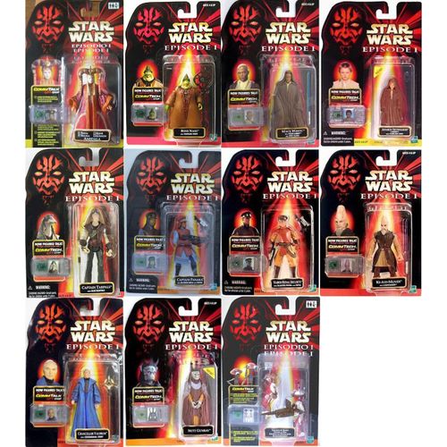 Star Wars, The Phantom Menace, Lot De 11 Figurines +Commtech