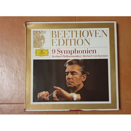 Vinyle Beethoven Herbert Von Karajan - Berliner Philharmoniker - 9 Symphoniem - 4 Disques