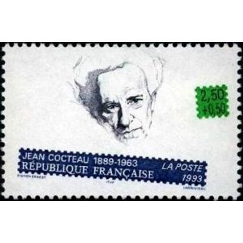 1 Timbre France 1993 Neuf- Jean Cocteau (1889-1963) - Yt 2801