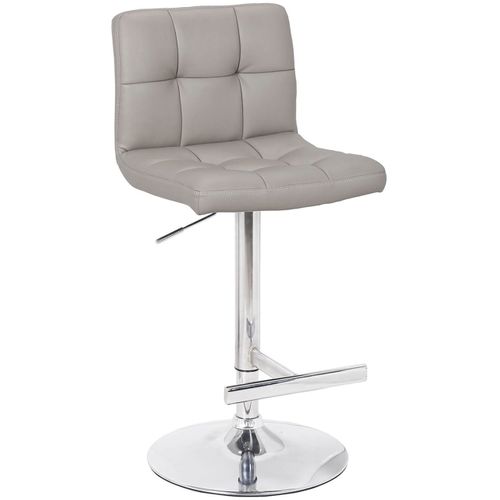Tabouret De Bar Gris Cuborn Faux Cuir