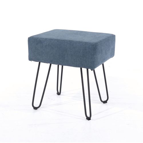 Tabouret Bleu À Fourrure Selles Rectangulaires Black Metal Mots.