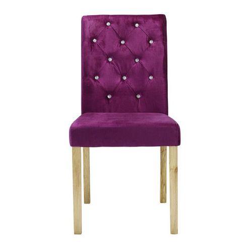 Pack De Velours Violet De Chaise Pernir De 2