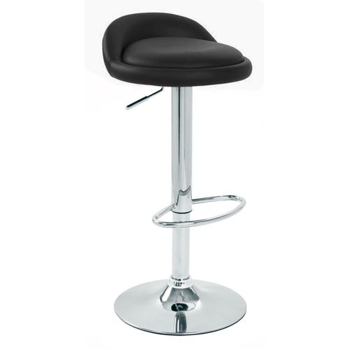 Tabouret De Bar À Petit-Déjeuner Noir Réglable Gaor - Faux Cuir.