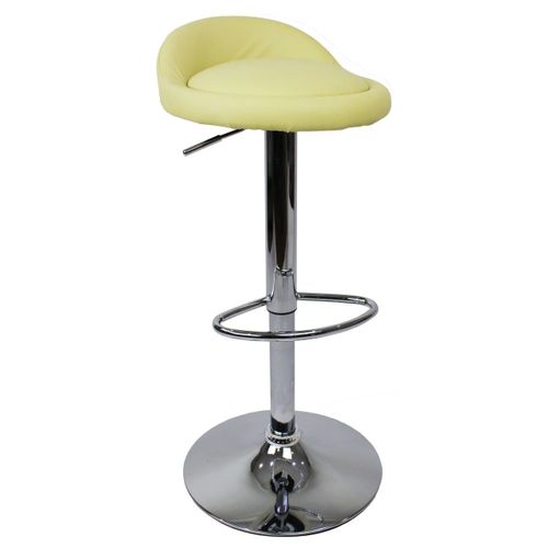 Tabouret De Bar À Petit-Déjeuner Crème Réglable Gaor - Faux Cuir.