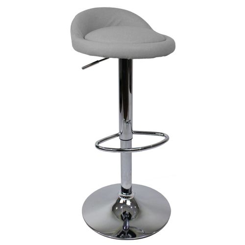 Tabouret De Bar À Petit-Déjeuner Gris Réglable Gaor - Faux Cuir.
