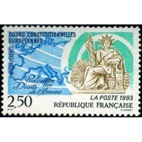 1 Timbre France 1993 Neuf- Ixème Conférence Cours Constitutionnelles - Yt 2808
