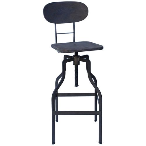 Tabouret De Bar Réglable Industriel Zapopi - Marron