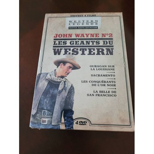 John Wayne N°2 - Les Géants Du Western : Ouragan Sur La Louisiane + Sacramento + Les Conquérants De L'or Noir + La Belle De San Francisco - Pack