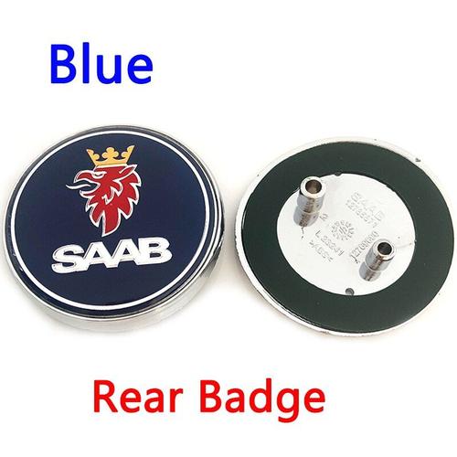 1pcs Blue Rear Autocollants De Marque De Coffre Pour Saab, 1 Pièce, Pour Capot Avant Ou Arrière, Badge De Style, Emblème Logo, Accessoires