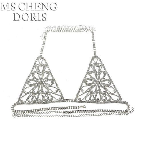Soutien Gorge Et Culotte Sexy En Cristal À Fleurs, Ensemble Tanga, Bijoux Pour Le Corps, Chaîne De Taille, Sous Vêtements, Accessoires, Cadeau De Fête Pour Femmes
