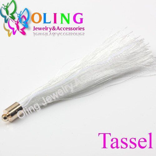 Lot De 6 Pompons En Nylon Et Soie, 75mm, 6 Pièces, Mélange De Couleurs, Pour Collier, Boucles D'oreilles, Bijoux Avec Porte Clé, Breloque, Pendentif, 2019