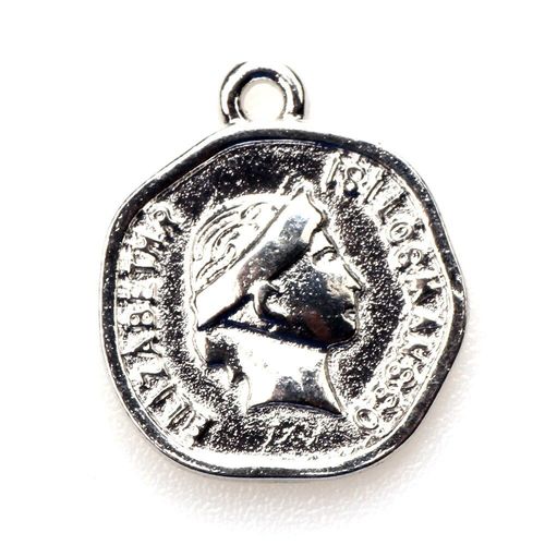 Pendentifs En Alliage De Zinc, Breloques En Or Rhodium/Kc Pour La Fabrication De Bijoux, Collier, Boucles D'oreilles, 14.5mm, 12 Pièces/Lot, Haute Qualité