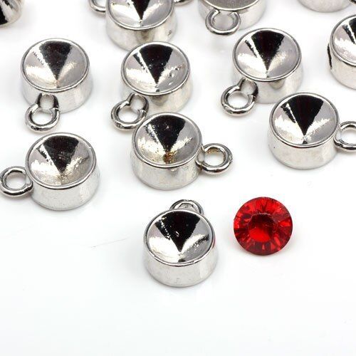 Pendentif Rond Plaqué Argent/Bronze/Or/Or Rose 10mm, Interface De Bijoux, Breloques De 8mm, Fabrication De Bijoux À Faire Soi Même