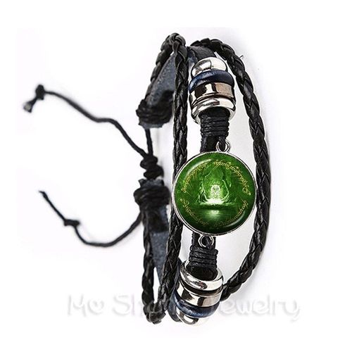 Bracelet Mandala Fleur Arbre De Vie En Verre, Cabochon Noir/Marron En Cuir Pour Hommes Et Femmes, Bijoux Cadeau Créatif