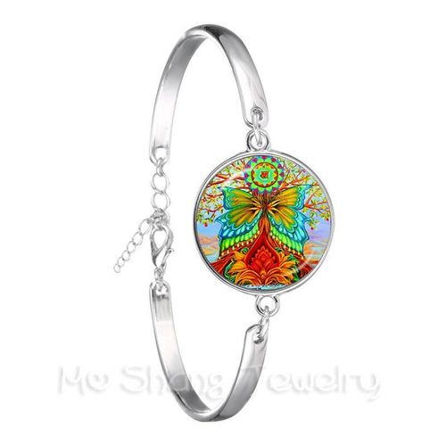 Bracelet Cabochon Rétro 18mm, Plaqué Argent, Bijoux Arbre De Vie, Cadeau Pour Hommes Et Femmes, Mode 2018