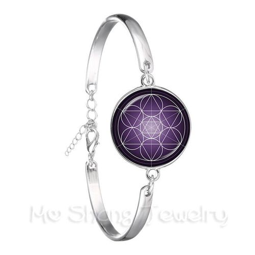 Bracelet En Chaîne De Déesse Triple Lune, Bijoux Pentagramme De Sorcière, Dôme De Verre De 18mm, Wiccan Plaqué Argent, Breloque Wicca Pour Femmes