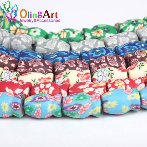Olingart Perles En Céramique Polymère Pour Enfants, Petit Vase De Couleur Mélangée, Perles En Céramique Polymère Pour Enfants, Bracelet De Fabrication De Bijoux, Collier Diviseur