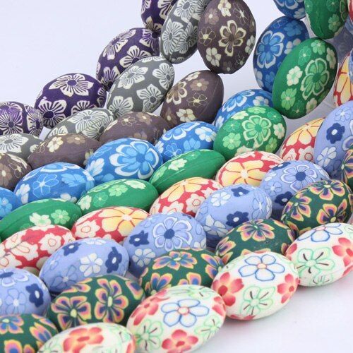 Lot De 6 Perles Pour Fabrication De Bijoux, 30mm, En Céramique, En Argile Polymère, Pour Enfants, Diy, Bracelets