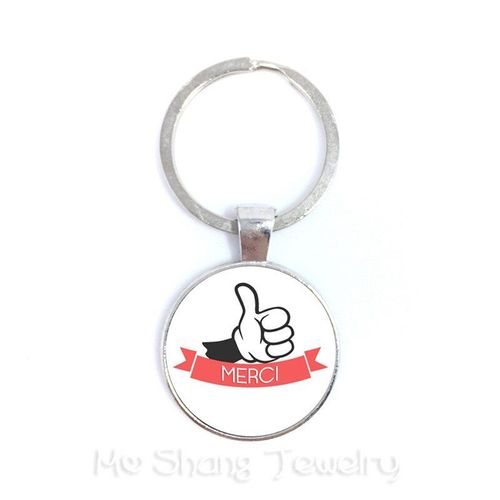 Porte Clés Merci Maitresse, Bijoux Avec Dôme En Verre De 25mm, À La Mode, Citation Photo, Pendentif, Cadeaux Pour Enseignant