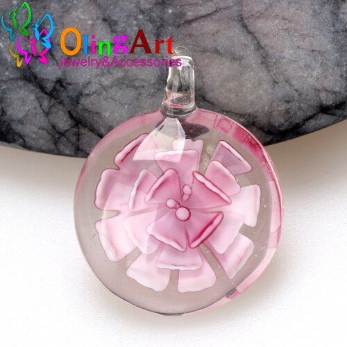 Lampe Perles De Travail 30mm, Perles Rondes Fantastiques En Forme De Fleur Étoilée Rose/Bleue, Pendentif En Verre Fait À La Main, Fabrication De Bijoux Diy, 1 Pièce, Livraison Gratuite
