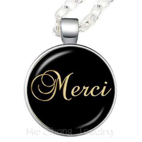 Collier Avec Pendentif Merci Maitresse, Chaîne De Chandail En Métal De Verre De 25mm Pour Femmes Et Filles, Bijoux Cadeau Pour Enseignants