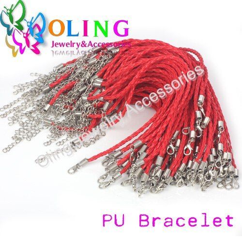Cordon En Cuir Pu Tressé 3mm, 12 Brins/Lot, Pour Bricolage, Vente En Gros, Boucles D'oreilles, Bracelet Ras Du Cou, Fabrication De Bijoux