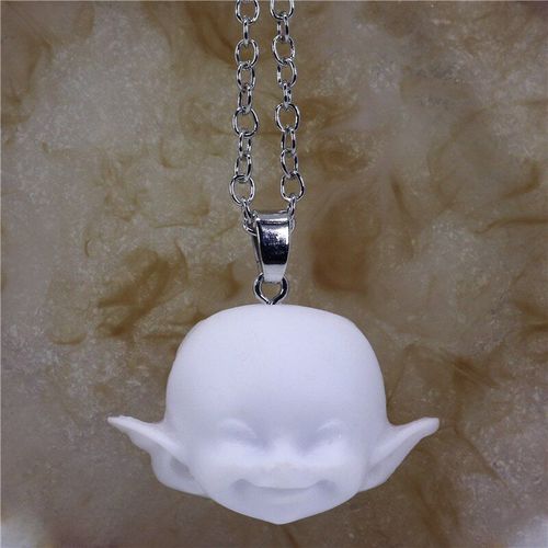 Pendentif Cupidon Ange En Acier Inoxydable, Collier Tête De Bébé En Résine, Bijoux À La Mode, Cadeaux Pour Femmes Et Filles