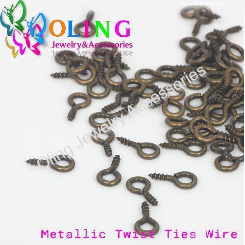 Vis À Ongles En Forme De Petits Yeux De Mouton, Couleur Bronze Foncé Pour Pendentif Perlé, Fabrication De Bijoux, Fermoirs À Vis Diy, 10mm, 300 Pièces/Lot