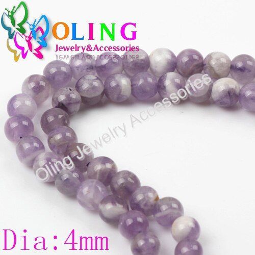 Perles Rondes En Cristal Violet De 4, 6, 8, 10, 12mm, Perles En Pierre Naturelle, Entretoise, Pour Bricolage, Bracelet, Fabrication De Bijoux