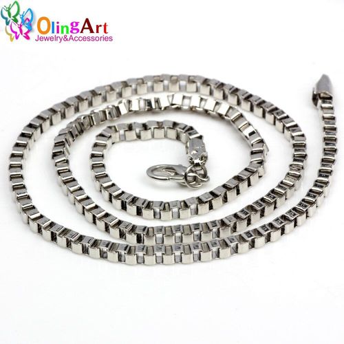 Porte Monnaie À La Mode Pour Femmes, 3x450mm, Lot De 3 Pièces, Plaqué Argent Ancien, Cubes, Chaîne Clavicule, Colliers, Bricolage, Fabrication De Bijoux