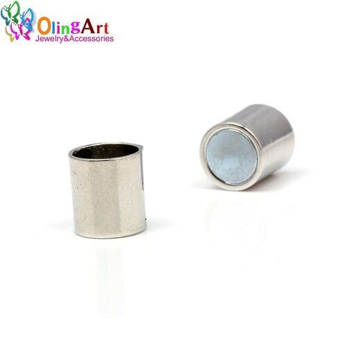 Fermoirs Magnétiques Puissants Pour La Fabrication De Bijoux, 6 Pièces, Pour Cordon Rond En Cuir, Colliers, 9x20mm, 3 Couleurs