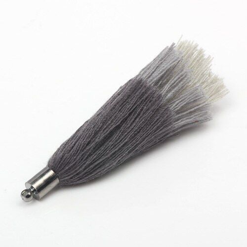Breloques En Coton Pour Fabrication De Bijoux, 6 Pièces/Lot, Chapeau Noir, Dégradé, Pompon, Collier, Boucle D'oreille, Bricolage, Fabrication De Bijoux, Bracelets, Pendentifs Porte Clés, 60mm