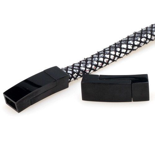Fermoirs Magnétiques En Acier Inoxydable, Trou De 6x3mm, 2 Ensembles, Cordon En Cuir, Bracelet/Collier, Boucle Ne Se Décolore Jamais, Fermeture, Bricolage, Fabrication De Bijoux