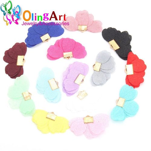 Pampilles Papillon En Tissu, 36mm, 12 Pièces, Mélange De Couleurs, Pendentif, Boucle D'oreille, Diy, Greffon, Fabrication De Bijoux, Livraison Gratuite