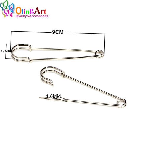 Broche En Cuivre 9cm, 6 Pièces/Lot, Plaqué Argent, Pour La Fabrication De Bijoux, Accessoires Tendance, Nouveau