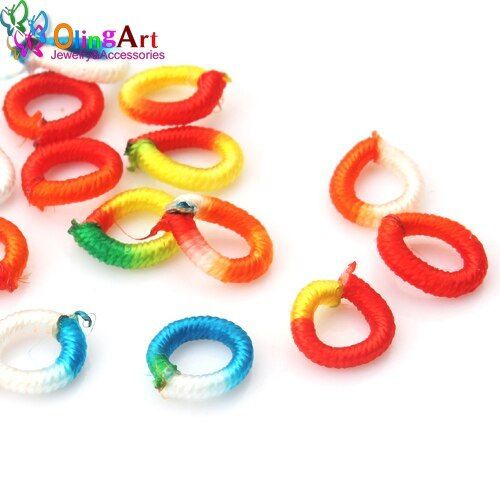 Fermoirs Tressés À Lignes Colorées, 6mm/7mm, 100 Pièces, Applicables À La Corde/Cordon Rond En Cuir, Bricolage, Bracelet, Collier, Fabrication De Bijoux