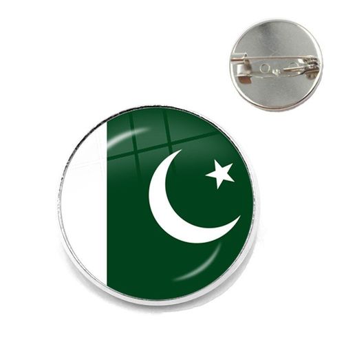 Broche Cabochon En Verre, 20/25mm, Pour Hommes, Femmes, Pakistan,Brunei,Sri Lanka, Oman, Indonésie, Mongolie