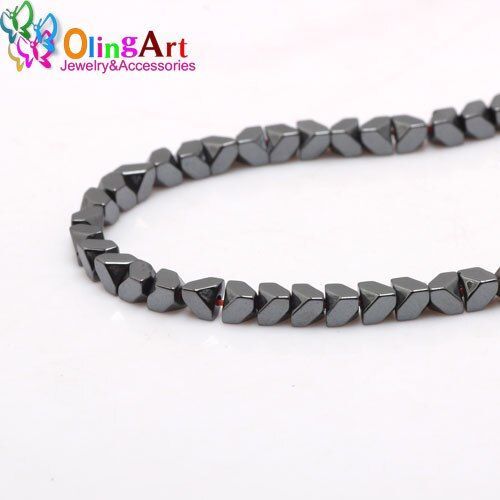 Perles En Hématite Naturelle De Qualité Aaa, Lot De 130 Pièces De 3mm De Diamètre, En Forme De Triangle, En Métal, Couleur Mixte, Pour La Fabrication De Bijoux Et De Colliers À Faire Soi Même