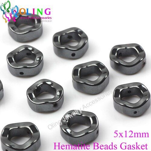 Perles En Hématite Noire, 4/5x12mm, 30 Pièces/Lot, Pierre Naturelle, Collier, Bracelet, Boucles D'oreilles, Bricolage, Fabrication De Bijoux