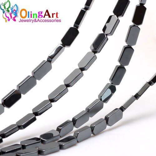 Perles Hexagonales En Pierre Hématite Naturelle, Aaa, 4/6/8mm, Pour La Fabrication De Bijoux, Bracelets Et Colliers Faits À La Main, 70/50 Pièces