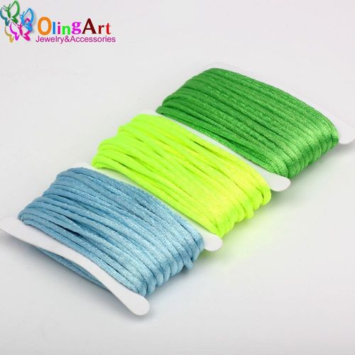 Olingart 5 M 1.5mm Trois Couleurs Mélangé Ligne De Jade, Corde De Noeud Chinois Tricot Corde Cordes Ligne Fil Bijoux À Bricoler Soi Même Faisant Bracelet Nylon