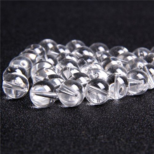 Perles Rondes En Cristal De Quartz Blanc Poli, Pour Fabrication De Bijoux, Bracelets, Diy, 6mm, 8mm, 10mm