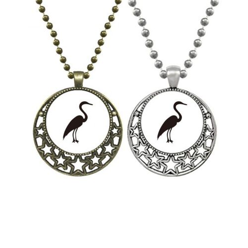 Collier Avec Pendentif En Forme D'animal Noir Et Gris, Pour Amoureux, Bijou Rétro Avec Lune Et Étoiles