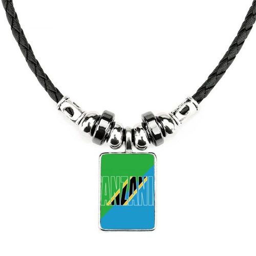 Collier Avec Nom De Drapeau Du Pays De La Guinée, Bijoux, Pendentif Avec Cordon En Cuir, Couple