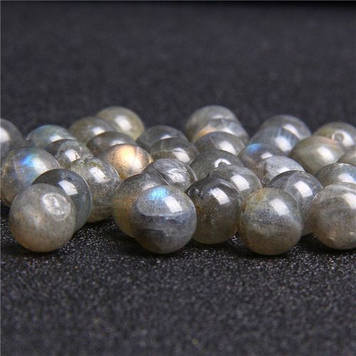 Pierre De Lune Grise, Perles Rondes En Pierre Naturelle, Labradorite, 6mm 8mm 10mm, Pour La Fabrication De Bijoux Et De Colliers, Diy