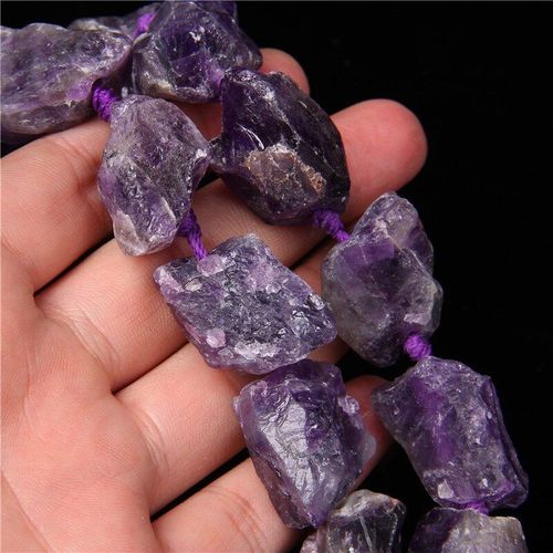 Perle De Pépite De Cristal Brut, 20x30mm, 8 À 15 Pièces/Brin, Améthystes Rugueux Irréguliers, Citrines, Quartz Fumé Rose, Pendentif Pour Bijoux