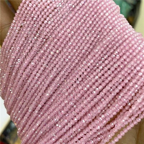 Petites Perles En Pierre Naturelle À Facettes 2 3mm, Quartz Rose, Zircon, Section Morgan, Collier D'espacement Ample, Fournitures Pour La Fabrication De Bijoux